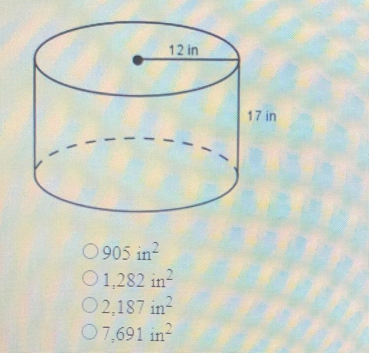 PLS HELP NEED TO PASS TEST <3!!!! find the surface area of the cylinder to the-example-1