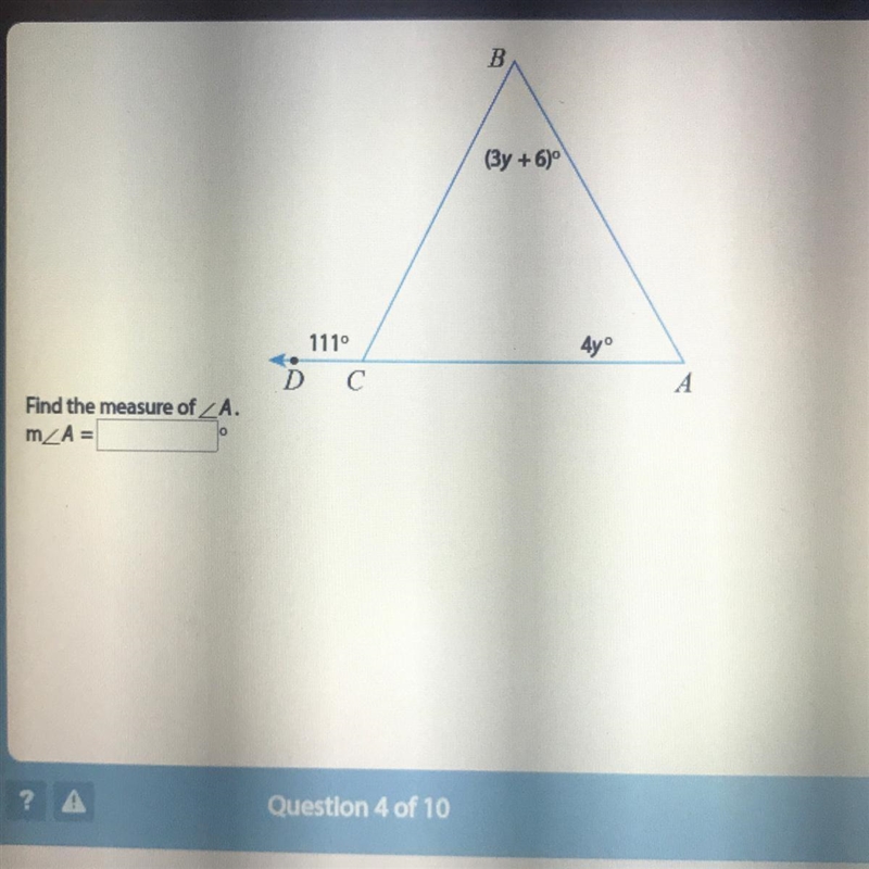 Find the measure of <_A. (show work if possible).-example-1