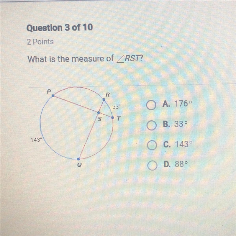 What is the measure of RST?-example-1