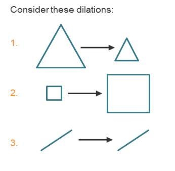 Which best describes the scale factor for each dilation? Dilation 1 has a scale factor-example-1