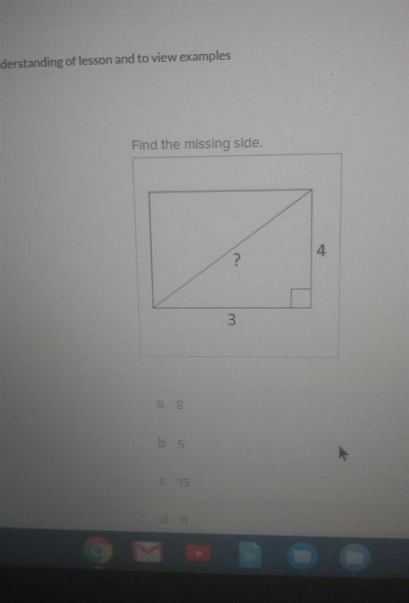 Find the missing side.​-example-1