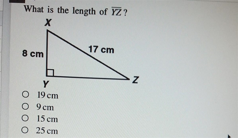 13 points What is the length of YZ? Help ​-example-1