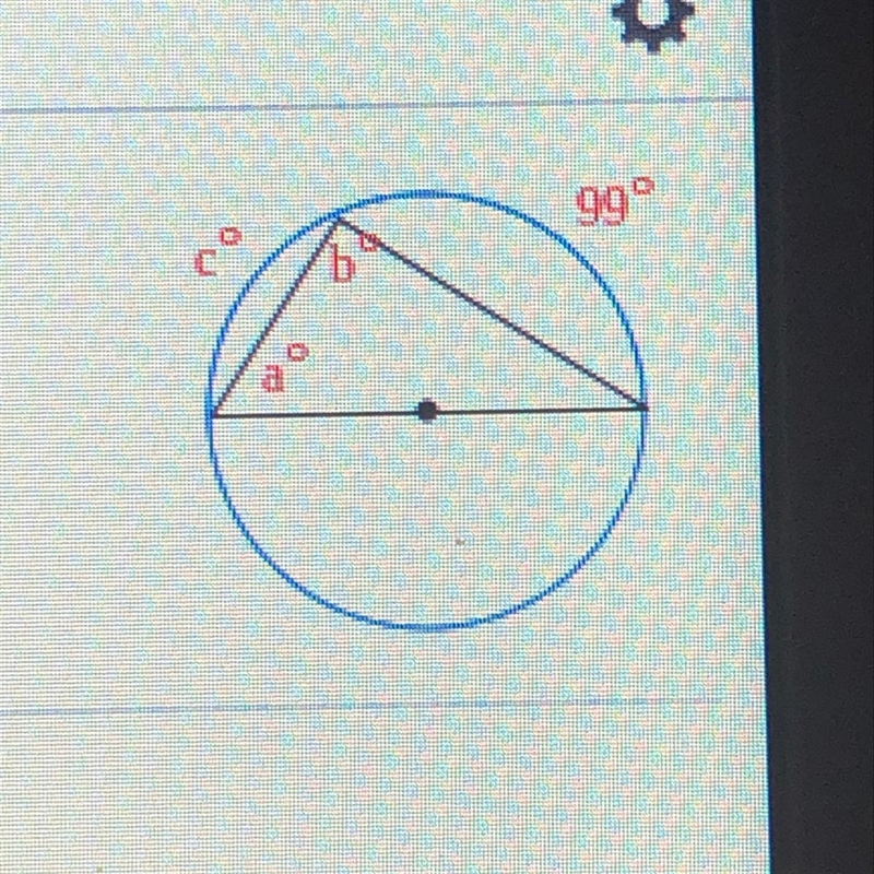 find the value of each variable in the circle to the right. the dot represents the-example-1