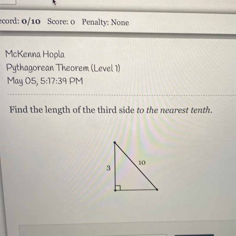 Find the length of the third side to the nearest 10th-example-1