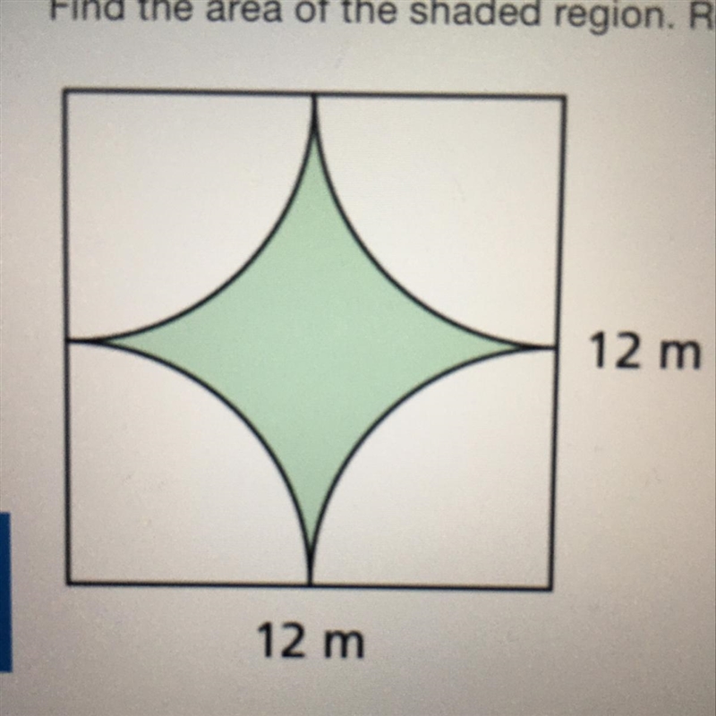 Find the area of the shaded region. Round your answer to the nearest tenth-example-1