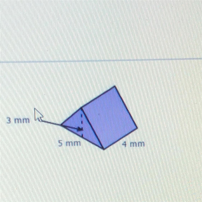 What is the volume of the triangle prism? A) 15mm3 B) 18mm3 D) 24mm3 C) 30mm3-example-1