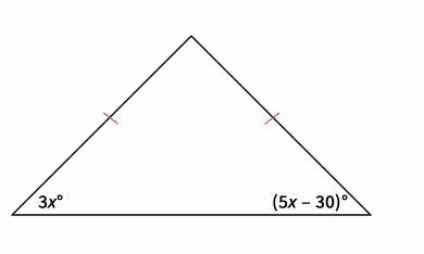 PLEASE HELP!!!!!! Look at the figure. Find the value of x. A.) 90 B.) 30 C.) 15 D-example-1