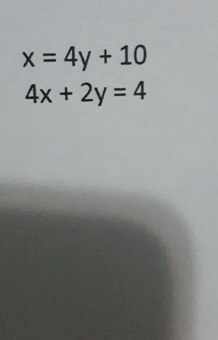 Can someone help me with this? System of Equations Algebraically?​-example-1