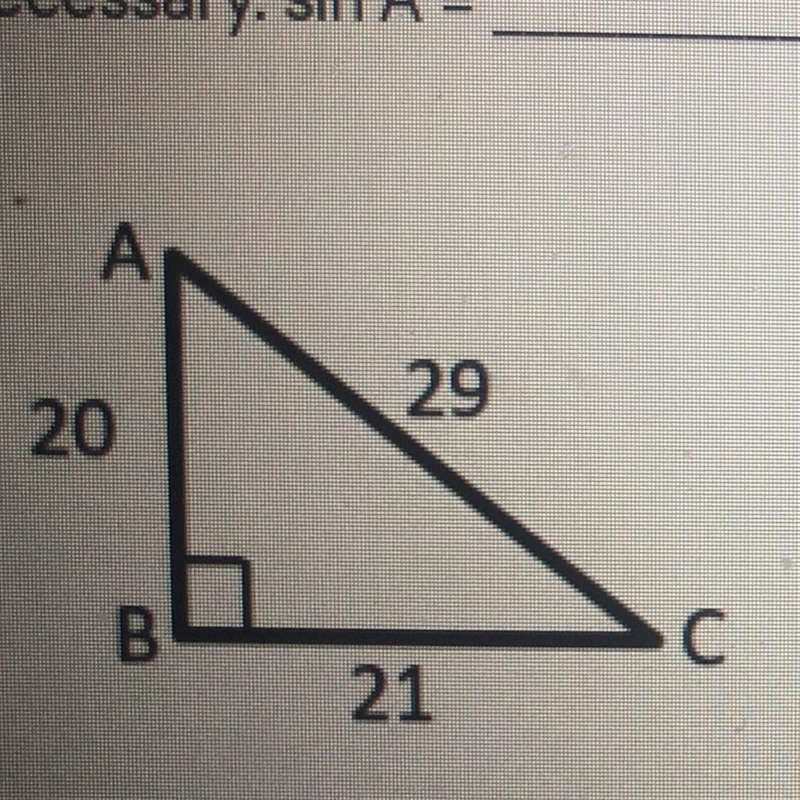 3 parts: List the ratios for using angle A as the angle of reference reduce when necessary-example-1