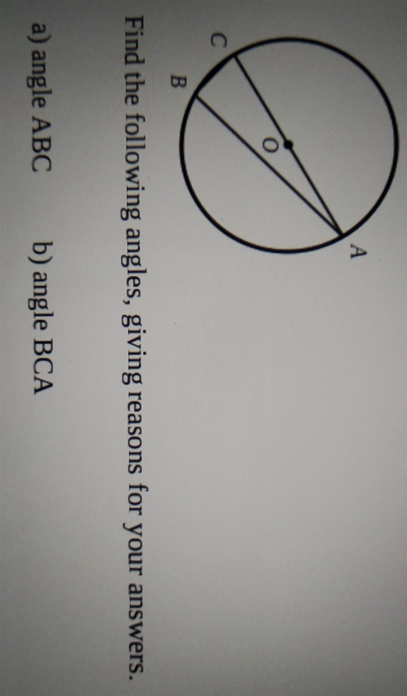 In the diagram below, angle BAC = 34°. Find the following angles, giving reasons for-example-1