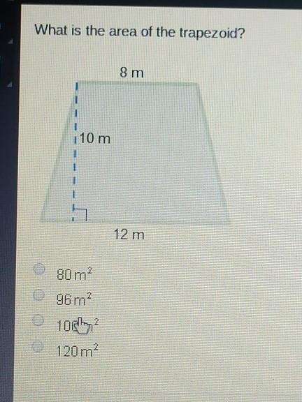 What is the area of the trapezoid? ​-example-1