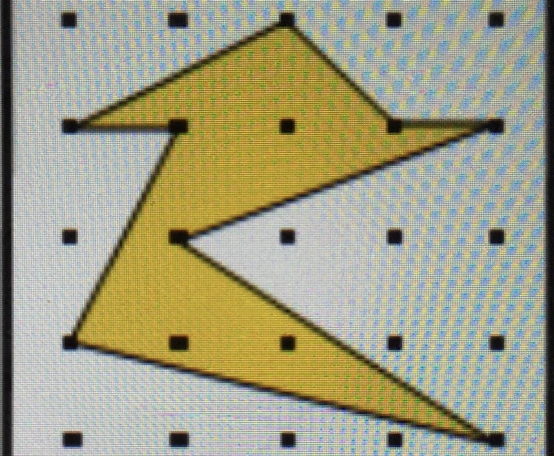 Find the area of the shaded polygon There’s no measurements, use square unit. One-example-1