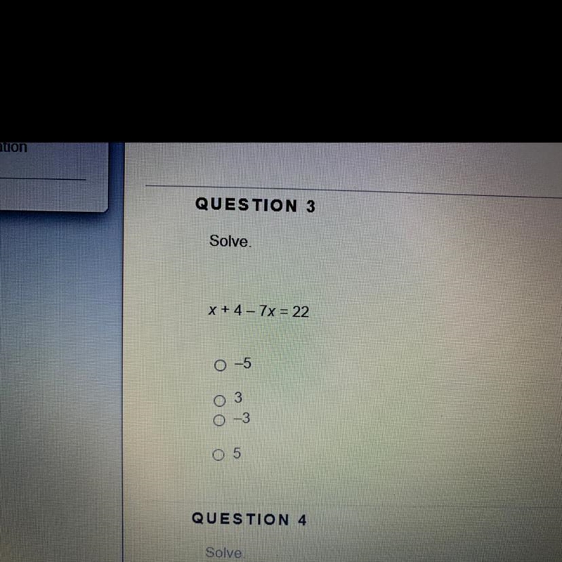 Х+4 — 7x = 22 3 -3 -5 5-example-1