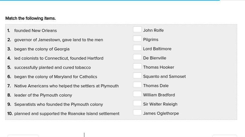 Match the following items:-example-1