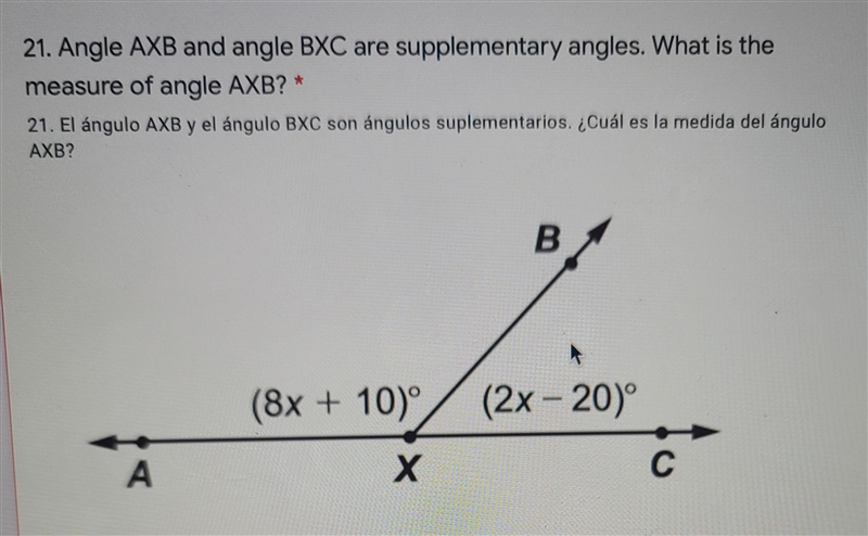 Please Help!! What is the measure of angle AXB?-example-1