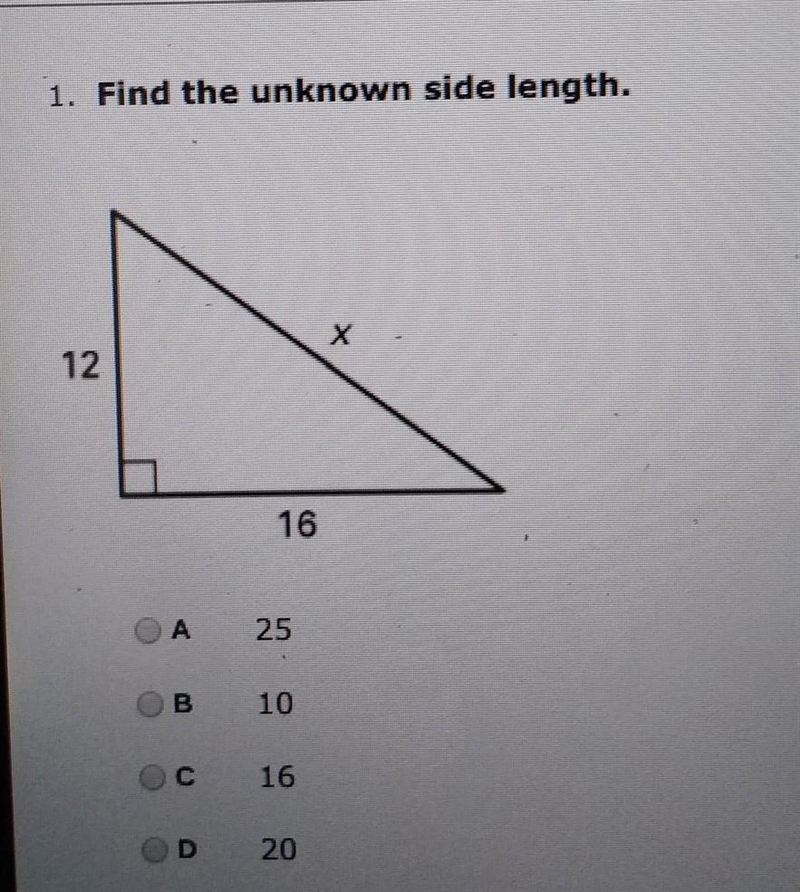 CAN YOU PLEASE HELP ME? 1. Find the unknown side length. *CAN YOU PLEASE SHOW YOUR-example-1