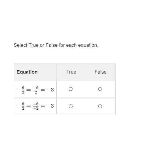 26 Points!!! Select True or False for each equation.-example-1