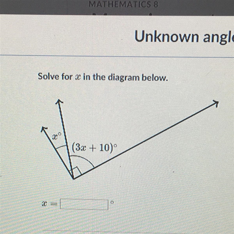 Solve for X in the diagram below-example-1