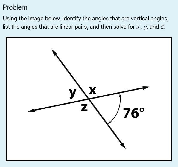 Using the image below, identify the angles that are vertical angles, list the angles-example-1