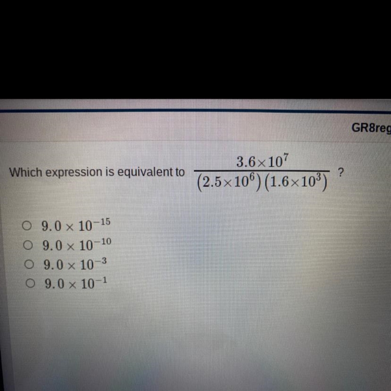 Which expression is equivalent to ....-example-1