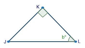 In triangle JKL, tan(b°) = 3/4 and cos(b°) =4/5. If triangle JKL is dilated by a scale-example-1