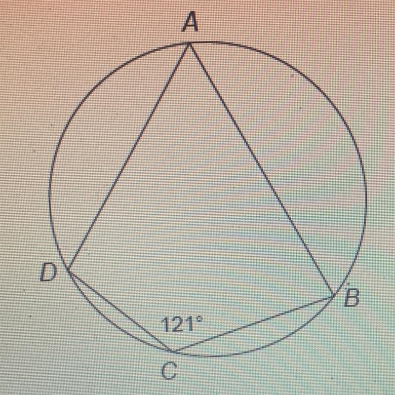 Quadrilateral ABCD is inscribed in this circle. What is measure of angle A? Enter-example-1