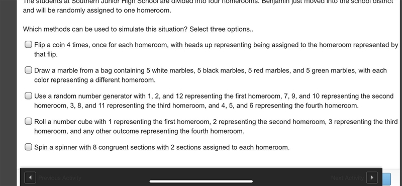 The students at Southern Junior High School are divided into four homerooms. Benjamin-example-1