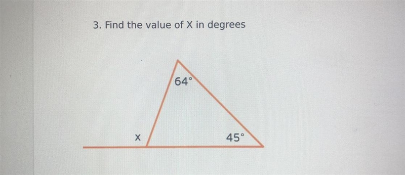 3. Find the value of X in degrees-example-1