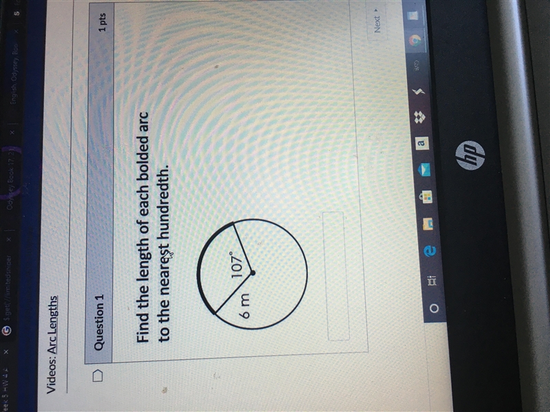 Find the length of each bolder arc to the nearest hundredth-example-1