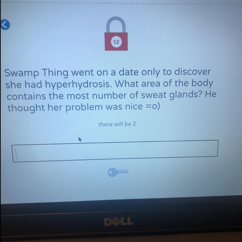 What are of the body contains the most number of sweat glands? (there’s two)-example-1