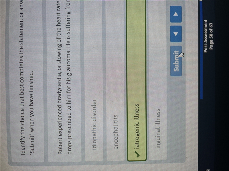 Robert experienced bradycardia or slowing of the heart rate after using certain eye-example-1