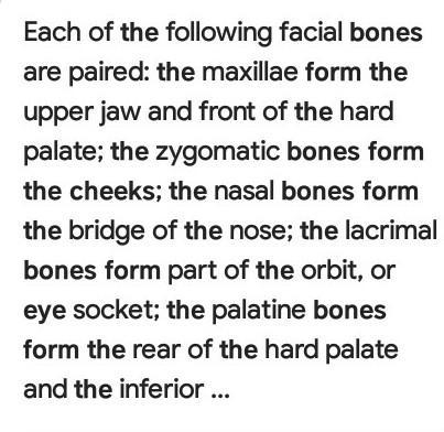 Your ____ bone forms your cheeks and eyes.-example-1