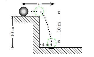 A target lies flat on the ground 4 m from the side of a building that is 10 m tall-example-1