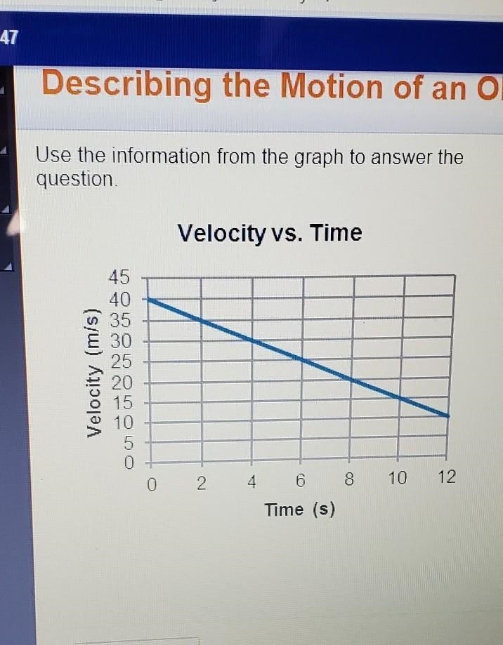 What is the acceleration of the object?​-example-1