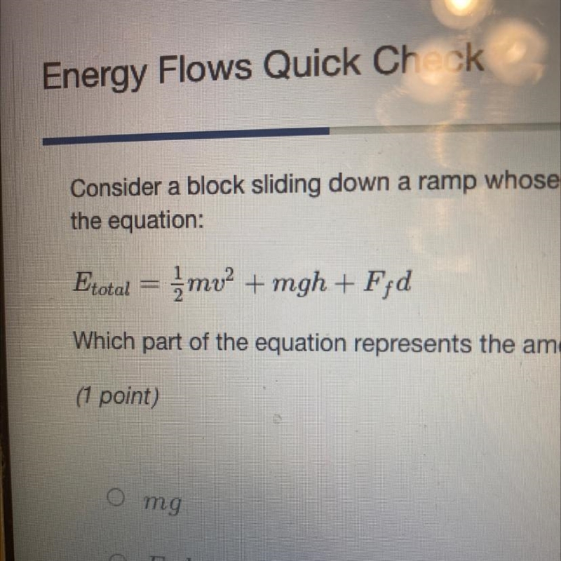 Consider a block sliding down a ramp whose motion is opposed by frictional forces-example-1