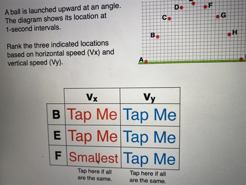 A ball is launched upward at an angle. The diagram shows its location at 1-second-example-1