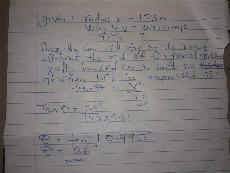 Engineers are designing a curved section of a highway. If the radius of curvature-example-1