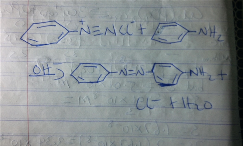 What happened when aniline is treated with benzene diazonium chloride​-example-1