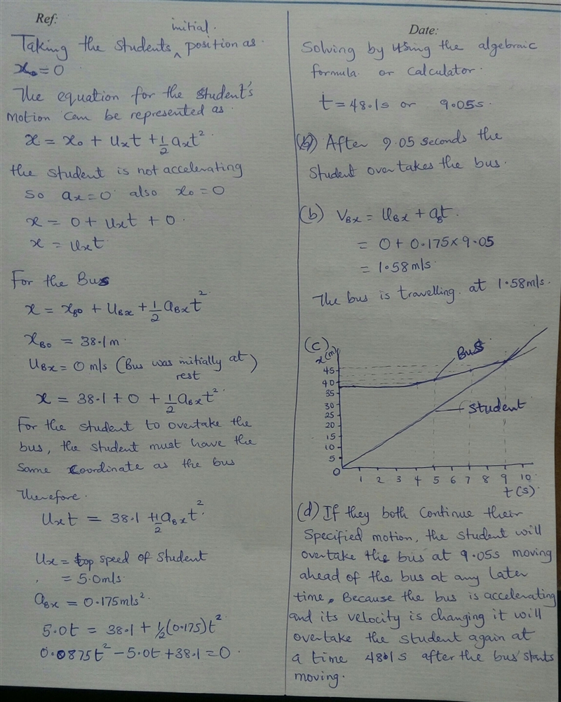 A student is running at her top speed of 4.9 m/s to catch a bus, which is stopped-example-2