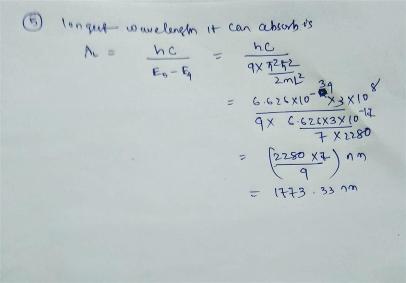 An electron is trapped in a square well of unknown width, L. It starts in unknown-example-4