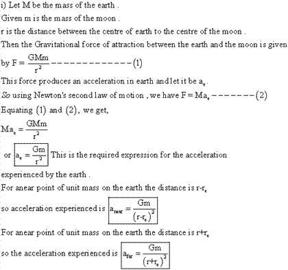 To understand the origin of tidal forces, consider the earth-moon system to consist-example-1