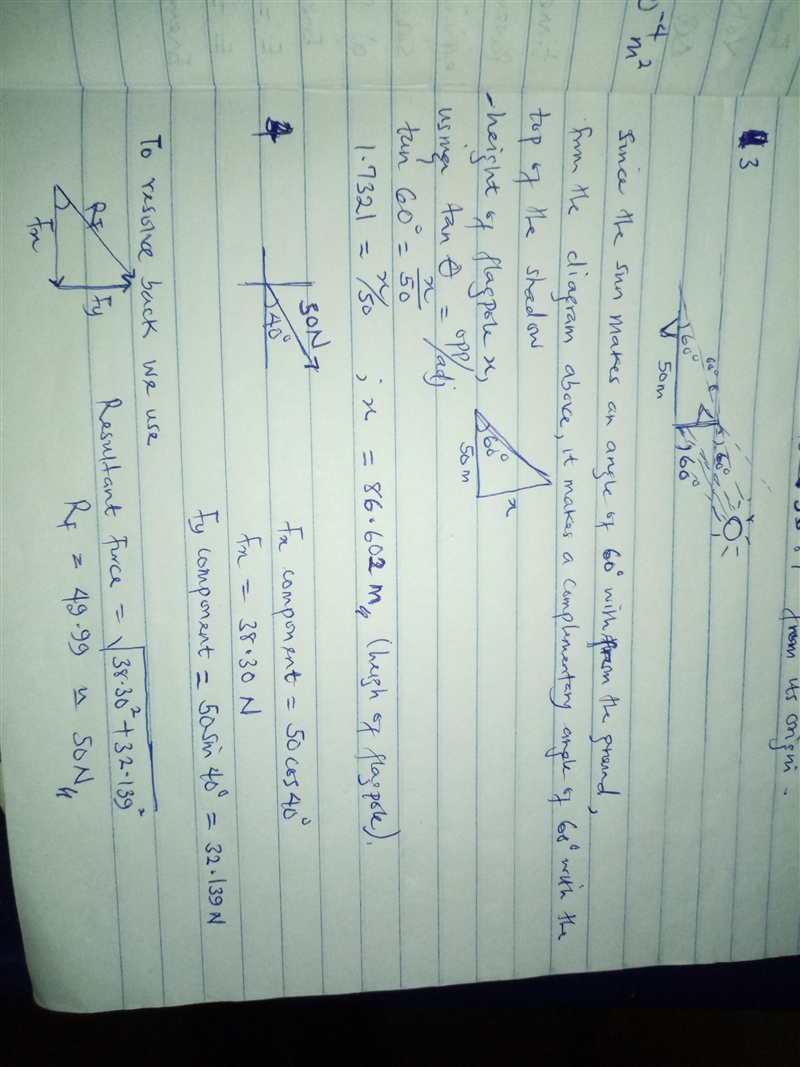 1. Fill in the blanks FX FY F Angle (degrees) from the x axis 10 30 10 10 10 60 20 35 15 60 2. An-example-2