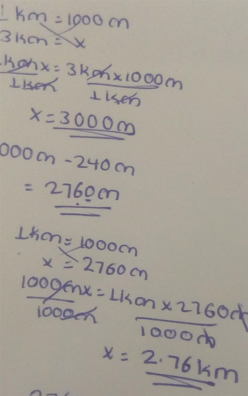 The distance between my home to school is 3 km and 240 m. what is the distance in-example-1