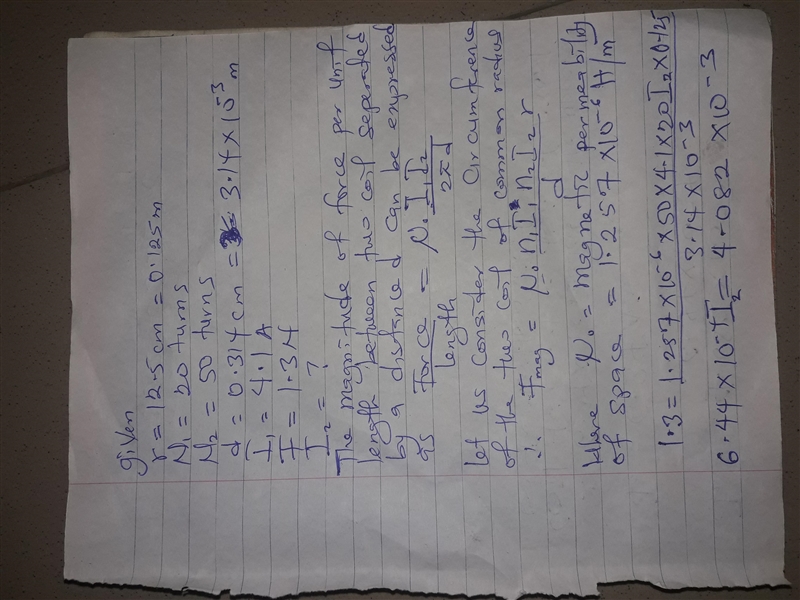 A current balance is a device to measure magnetic forces. It is constructed from two-example-1