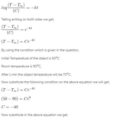 Suppose a small metal object, initially at a temperature of 50 degrees, is immersed-example-2