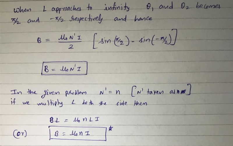 Determine the magnetic flux density at a point on the axis of a solenoid with radius-example-2