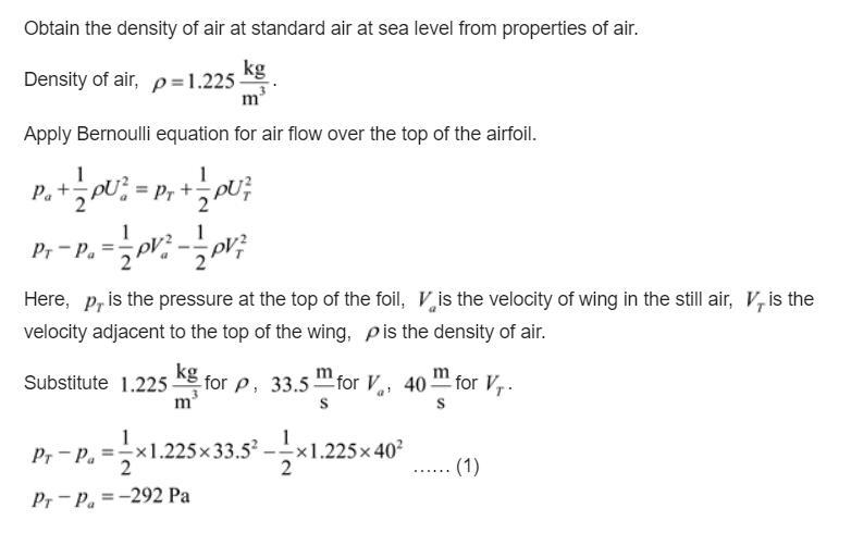 If the mean velocity adjacent to the top of a wing of 1.8 m chord is 40 m/s and that-example-1