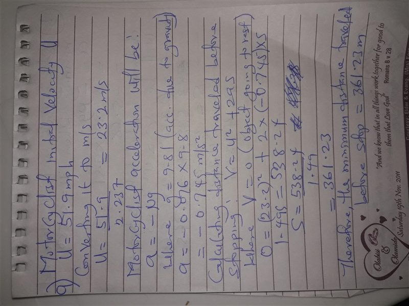 A motorcyclist is traveling at 51.9 mph on a flat stretch of highway during a sudden-example-1