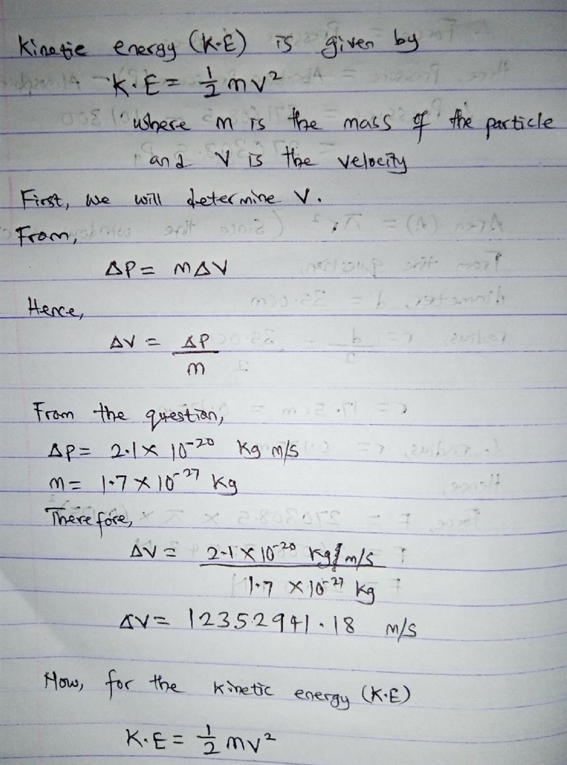 The uncertainty Δp sets a lower bound on the average momentum of a particle in the-example-1