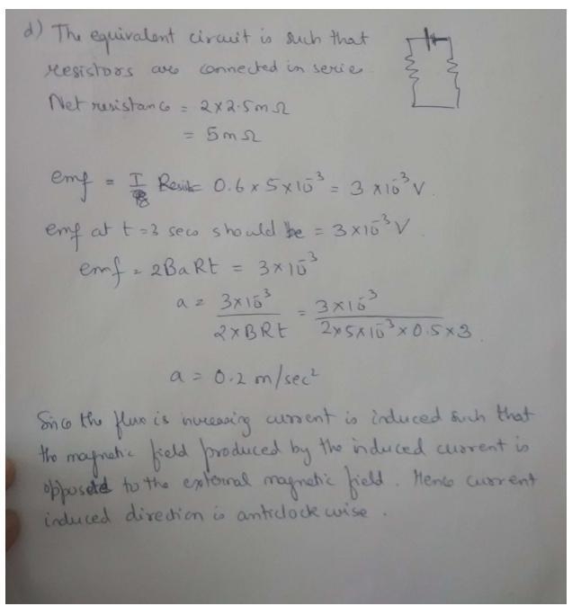 A fixed semicircular conducting rod of radius r is connected to two parallel conducting-example-2